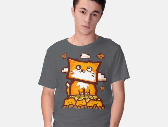 Cat In Fall Season
