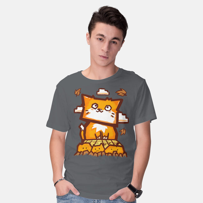 Cat In Fall Season-Mens-Basic-Tee-bloomgrace28