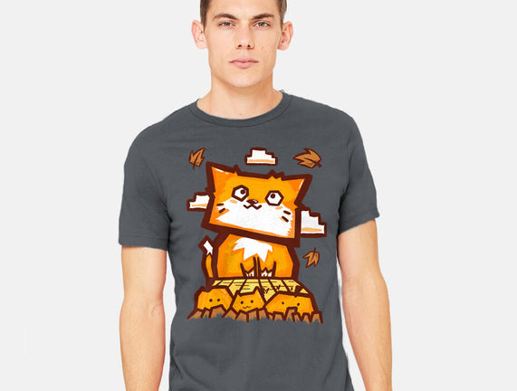 Cat In Fall Season
