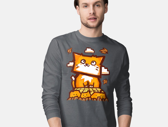 Cat In Fall Season