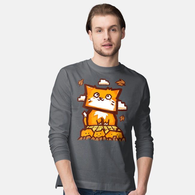 Cat In Fall Season-Mens-Long Sleeved-Tee-bloomgrace28