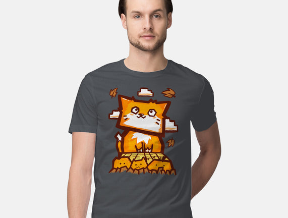 Cat In Fall Season