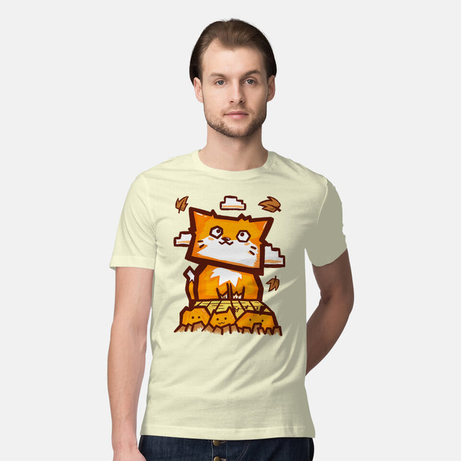 Cat In Fall Season-Mens-Premium-Tee-bloomgrace28