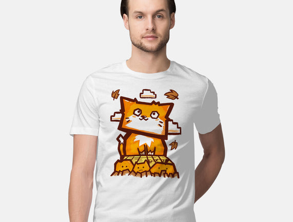 Cat In Fall Season