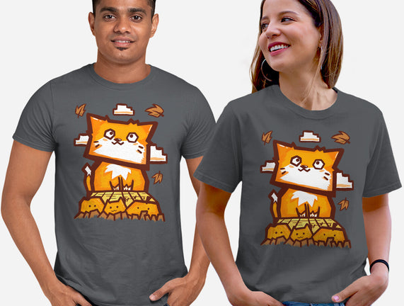 Cat In Fall Season