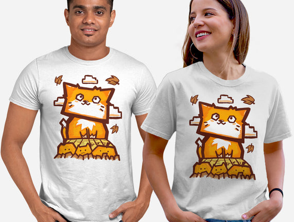 Cat In Fall Season