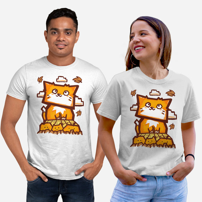 Cat In Fall Season-Unisex-Basic-Tee-bloomgrace28