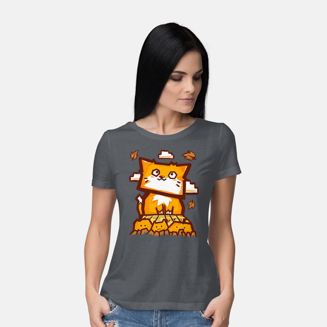 Cat In Fall Season-Womens-Basic-Tee-bloomgrace28