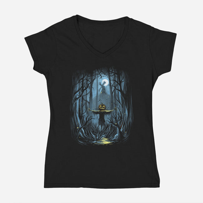Scarecrow-Womens-V-Neck-Tee-zascanauta