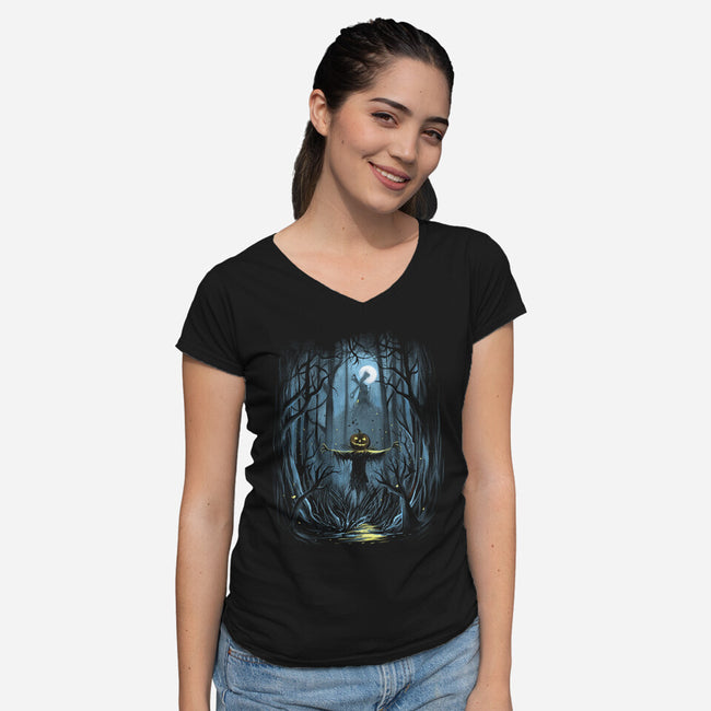 Scarecrow-Womens-V-Neck-Tee-zascanauta