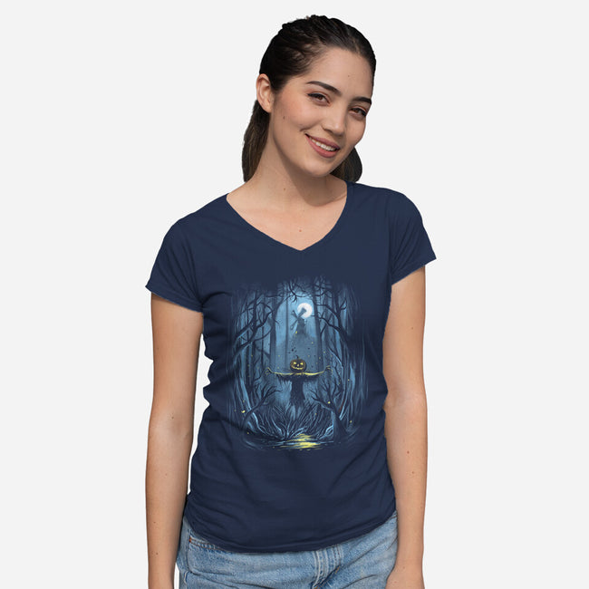 Scarecrow-Womens-V-Neck-Tee-zascanauta