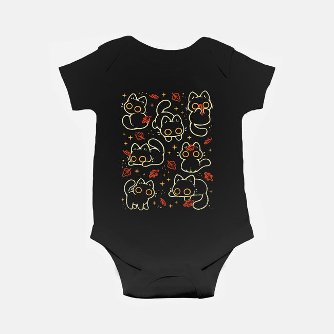 Black Autumn Cats-Baby-Basic-Onesie-xMorfina