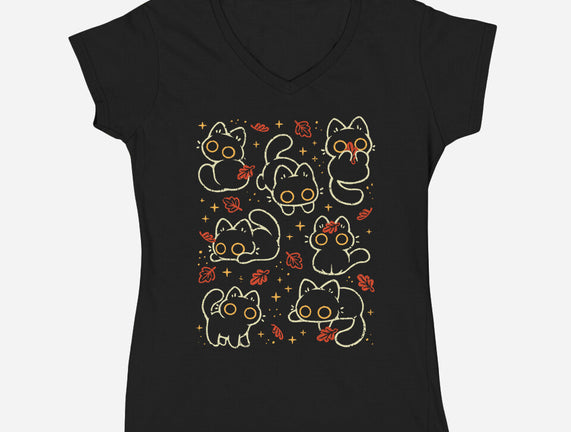 Black Autumn Cats