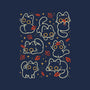 Black Autumn Cats-Womens-V-Neck-Tee-xMorfina