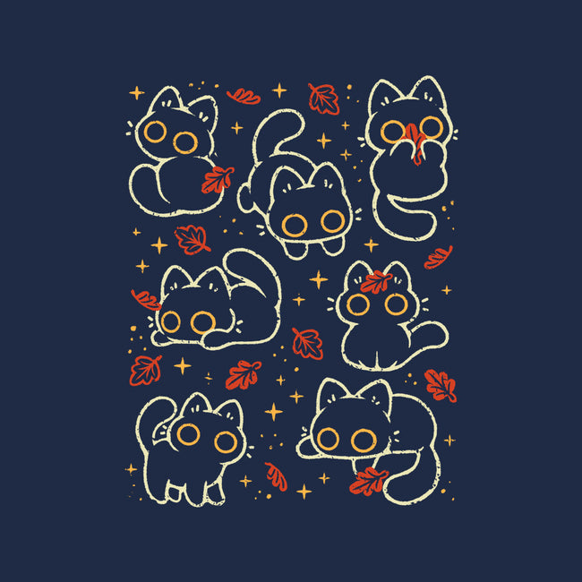 Black Autumn Cats-Womens-Fitted-Tee-xMorfina