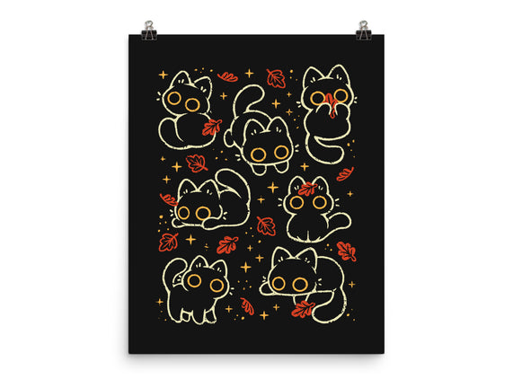 Black Autumn Cats