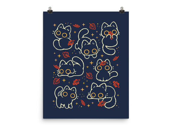 Black Autumn Cats