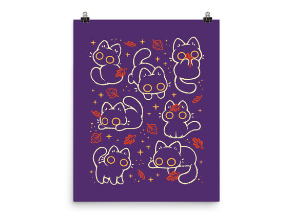 Black Autumn Cats