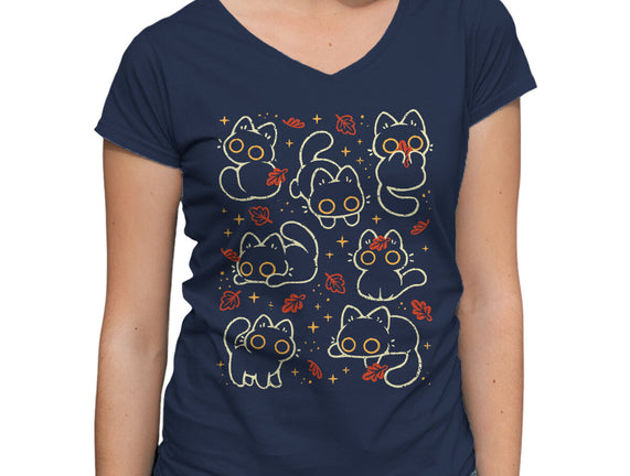 Black Autumn Cats