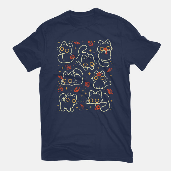 Black Autumn Cats-Mens-Basic-Tee-xMorfina