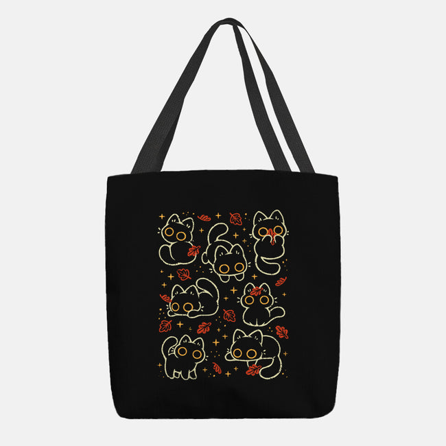 Black Autumn Cats-None-Basic Tote-Bag-xMorfina
