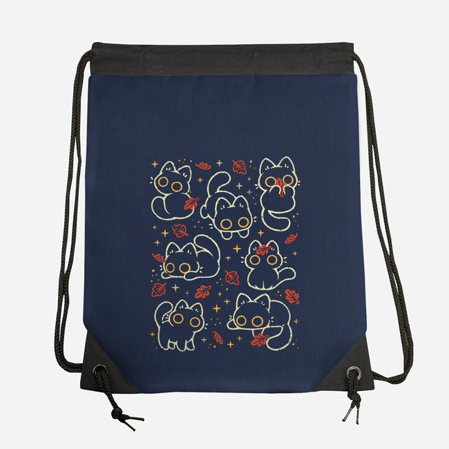 Black Autumn Cats-None-Drawstring-Bag-xMorfina