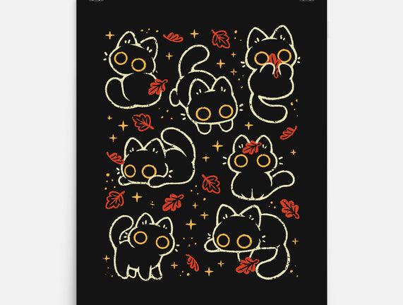 Black Autumn Cats