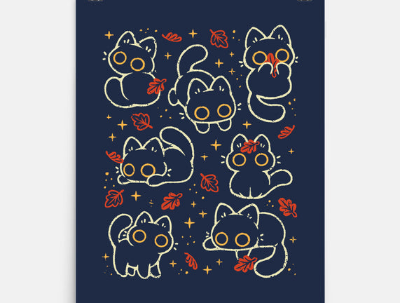 Black Autumn Cats