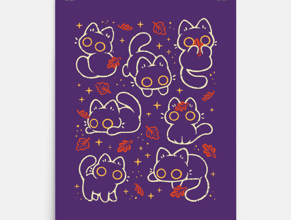Black Autumn Cats