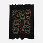 Black Autumn Cats-None-Polyester-Shower Curtain-xMorfina