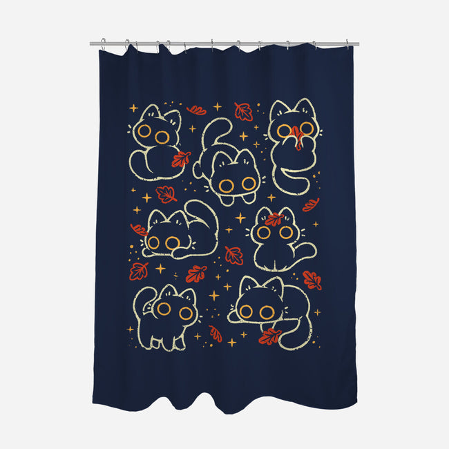 Black Autumn Cats-None-Polyester-Shower Curtain-xMorfina