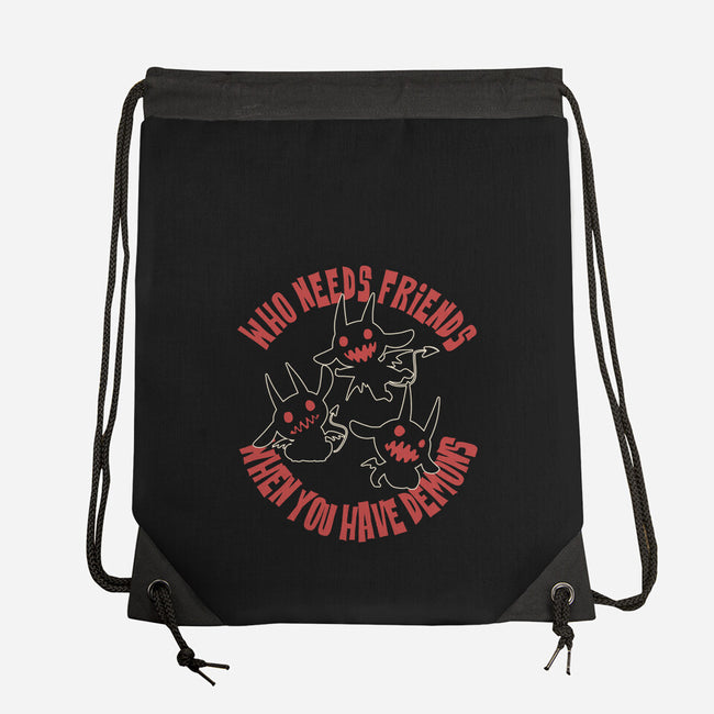 I Have My Own Demons-None-Drawstring-Bag-turborat14