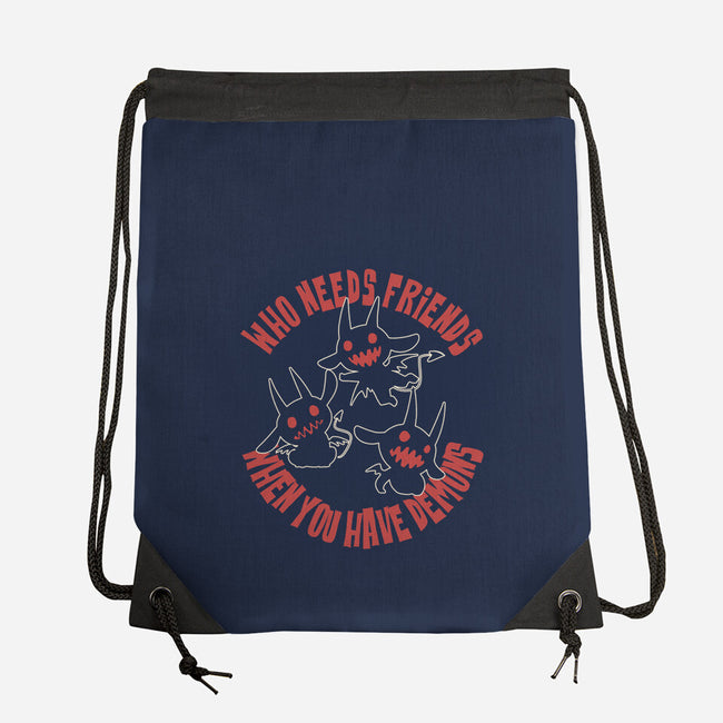 I Have My Own Demons-None-Drawstring-Bag-turborat14