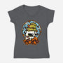 Fall Season Dog-Womens-V-Neck-Tee-krisren28