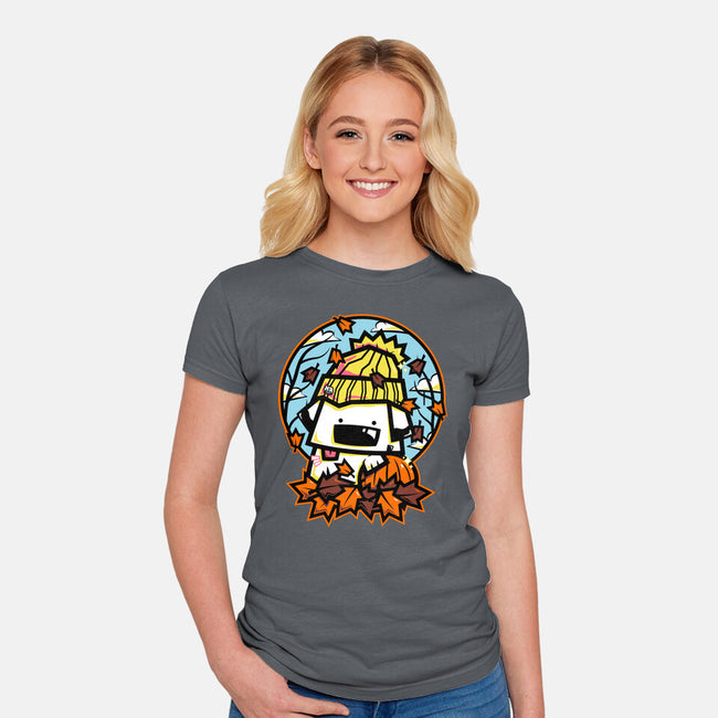 Fall Season Dog-Womens-Fitted-Tee-krisren28