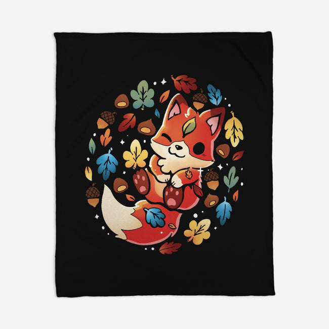 Fox Leaf-None-Fleece-Blanket-Vallina84