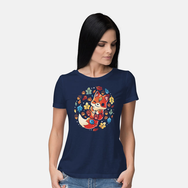 Fox Leaf-Womens-Basic-Tee-Vallina84