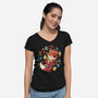 Fox Leaf-Womens-V-Neck-Tee-Vallina84