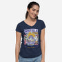 Wistella Cereals Vintage-Womens-V-Neck-Tee-LAGELANTEE