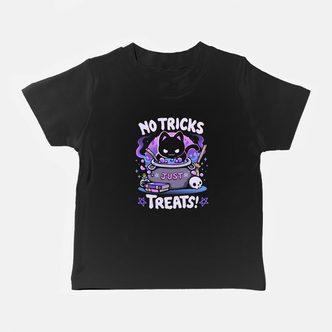 No Tricks Just Treats-Baby-Basic-Tee-Vallina84