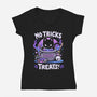 No Tricks Just Treats-Womens-V-Neck-Tee-Vallina84