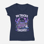 No Tricks Just Treats-Womens-V-Neck-Tee-Vallina84