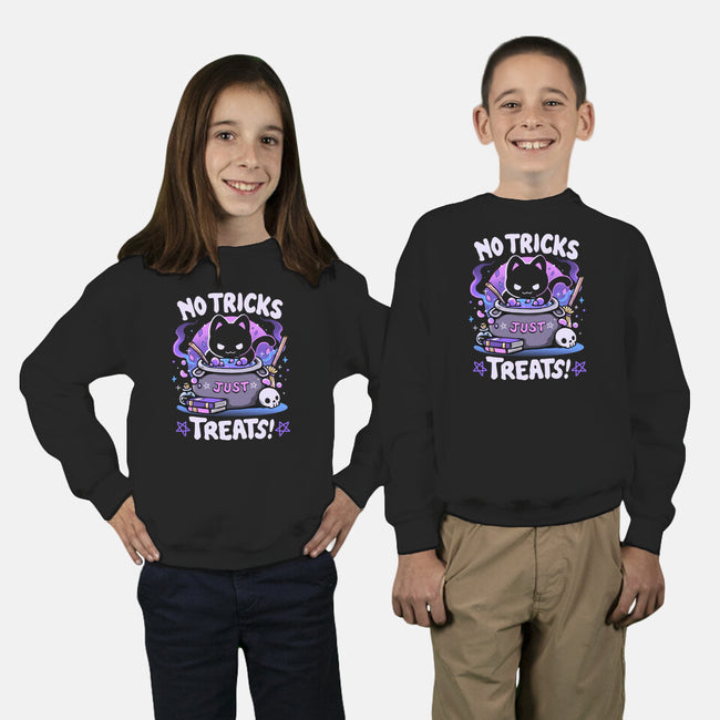 No Tricks Just Treats-Youth-Crew Neck-Sweatshirt-Vallina84
