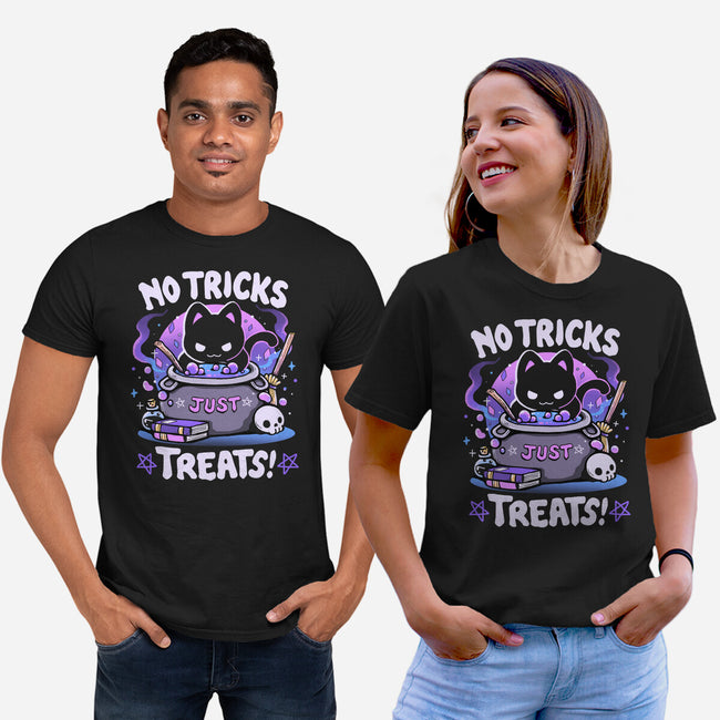 No Tricks Just Treats-Unisex-Basic-Tee-Vallina84