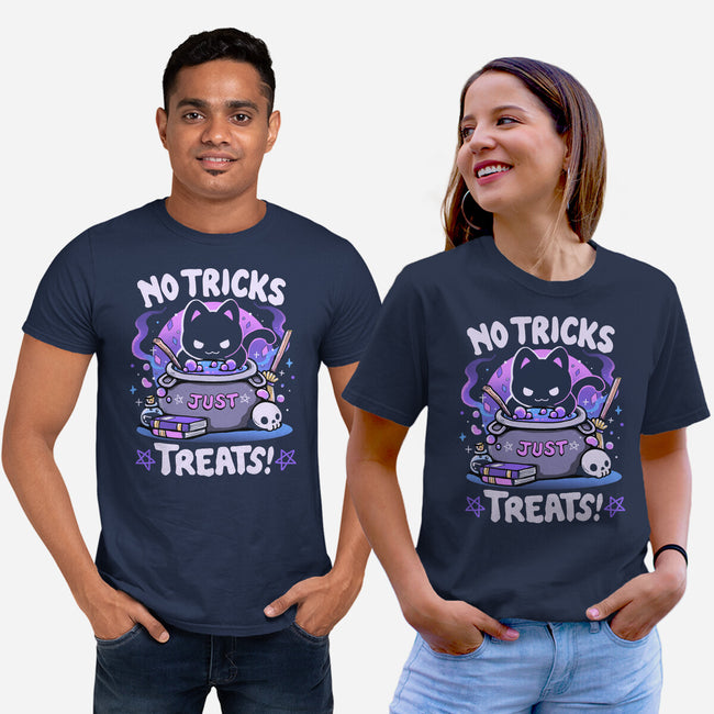 No Tricks Just Treats-Unisex-Basic-Tee-Vallina84