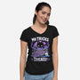 No Tricks Just Treats-Womens-V-Neck-Tee-Vallina84