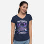 No Tricks Just Treats-Womens-V-Neck-Tee-Vallina84