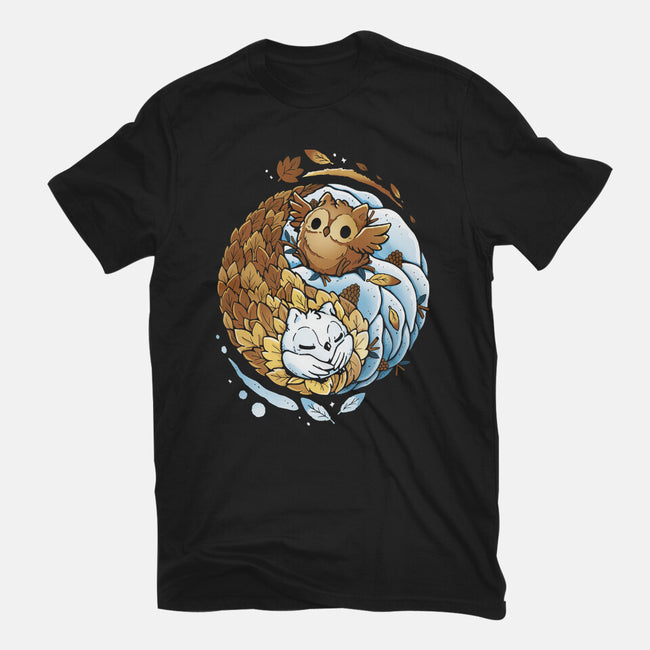 Ying Yang Seasons-Unisex-Basic-Tee-Vallina84