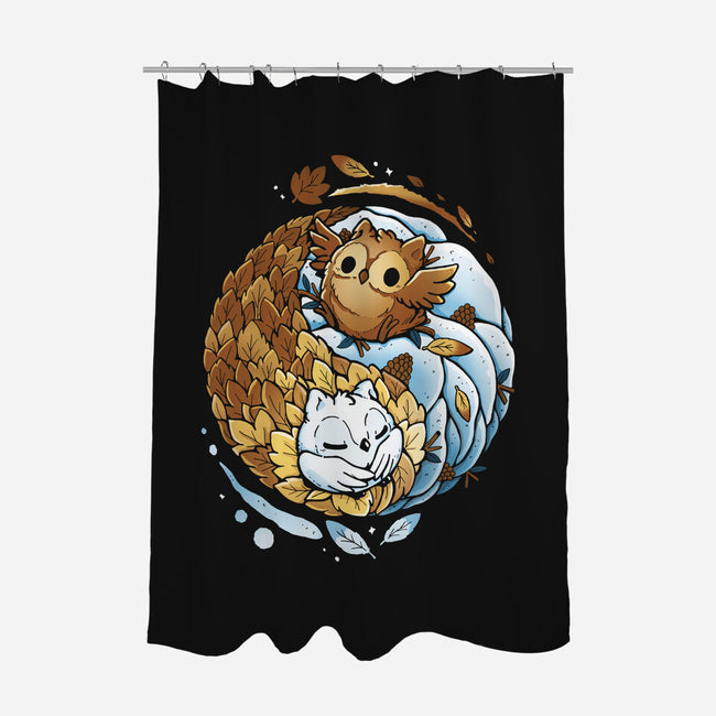 Ying Yang Seasons-None-Polyester-Shower Curtain-Vallina84