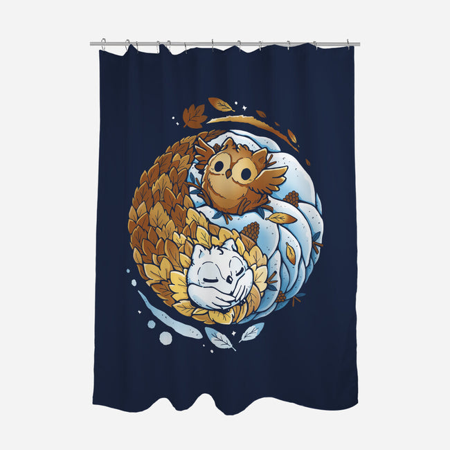 Ying Yang Seasons-None-Polyester-Shower Curtain-Vallina84